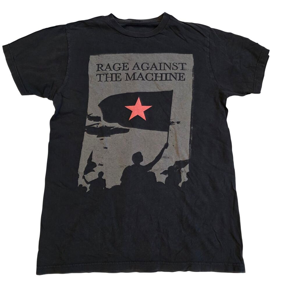 Rage Against The Machine Shirt Small 2012 Red Star Flag Band Tee